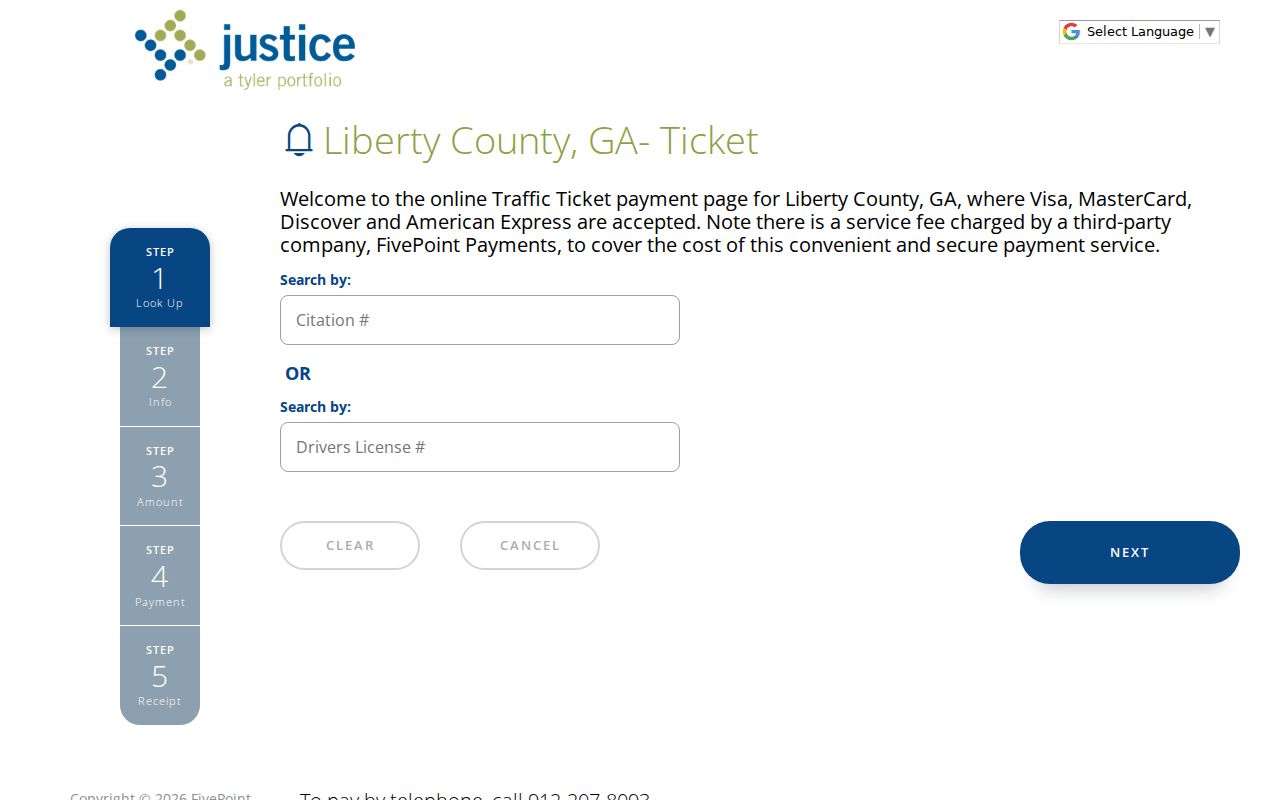 Liberty County Tickets public citation payment portal