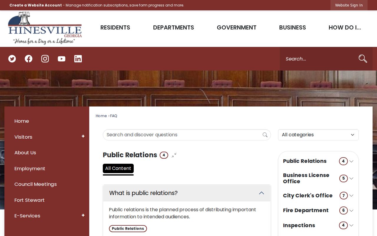 Hinesville Municipal Court FAQ with warrant instructions